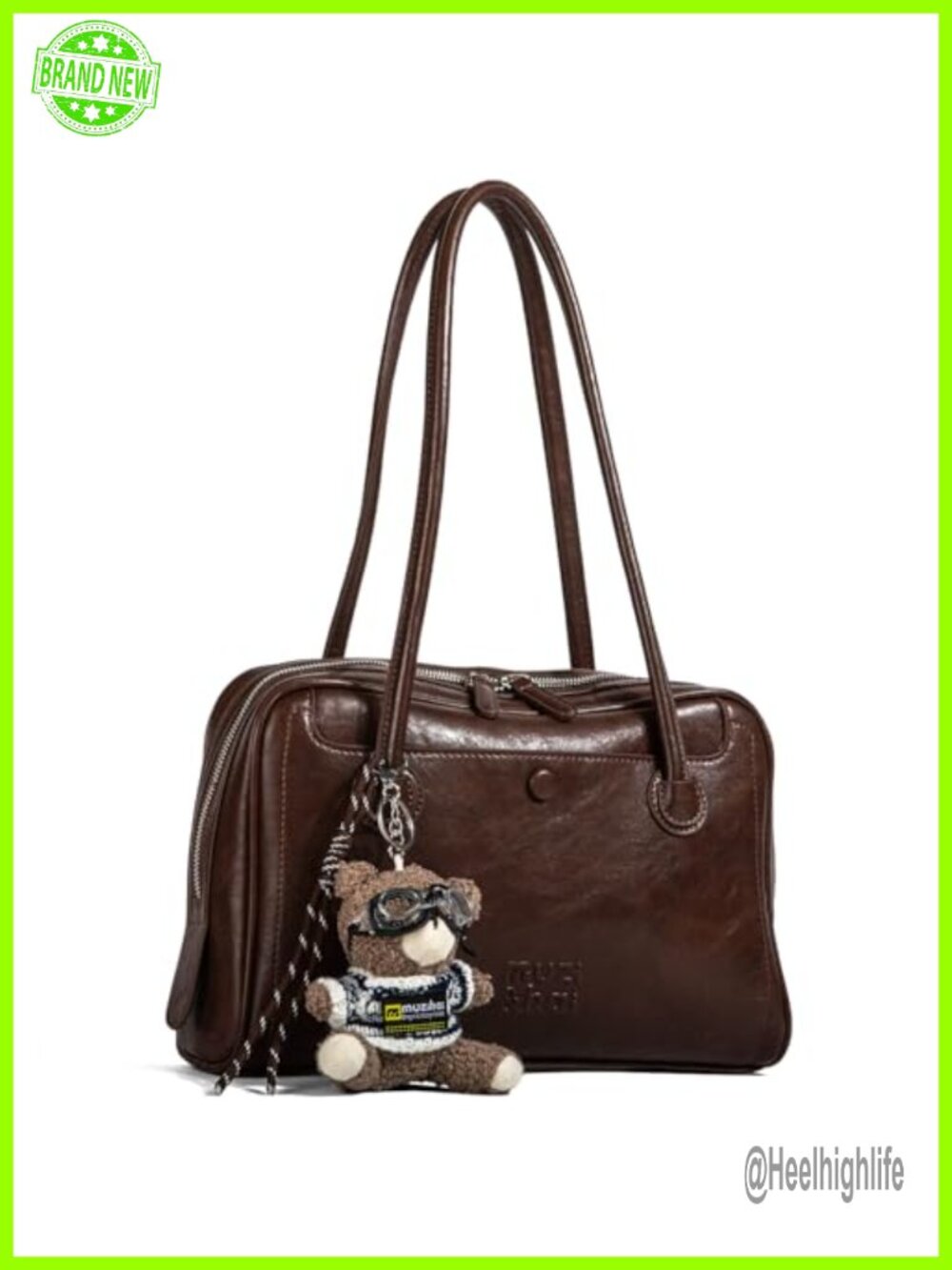 Soft Waxy Faux Leather Work Tote Satchel Laptop Shoulder Bag